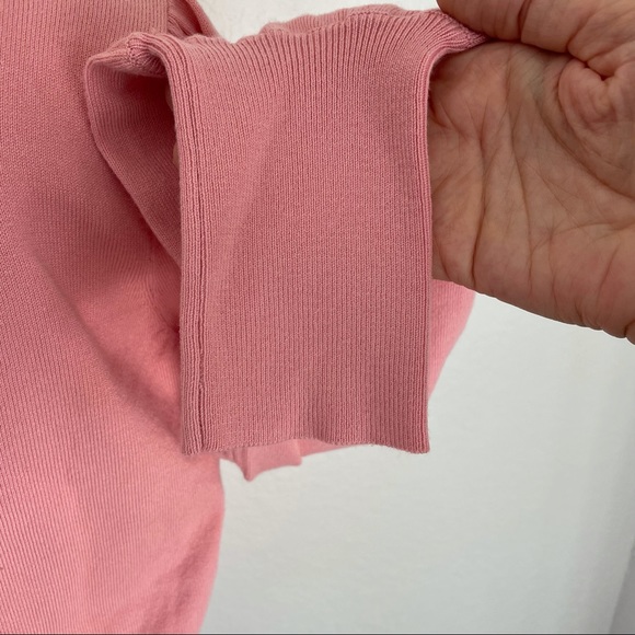 Skies Are Blue Cutout Pink Rose Sweater Retro Mock Neck Medium StitchFix - Picture 7 of 14